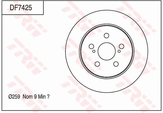 TRW féktárcsa - DF7425 - TothCarparts