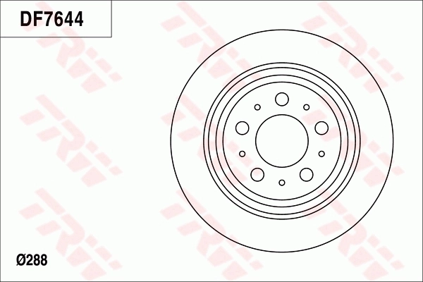 TRW féktárcsa - DF7644 - TothCarparts