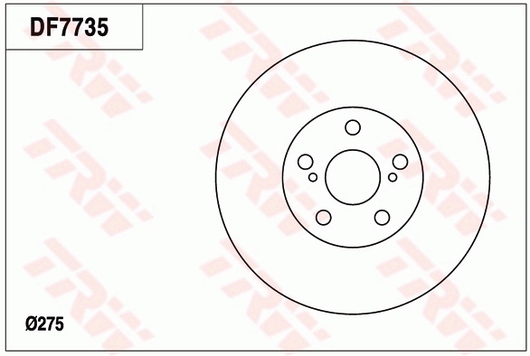 TRW féktárcsa - DF7735 - TothCarparts