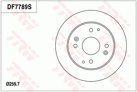TRW féktárcsa - DF7789S - TothCarparts