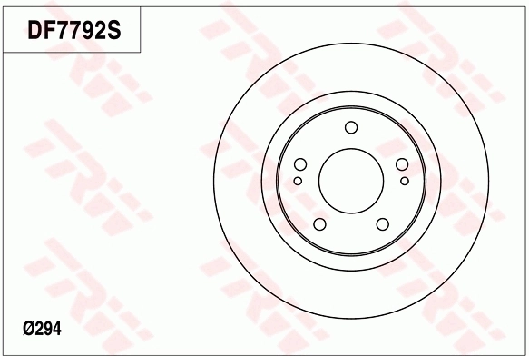 TRW féktárcsa - DF7792 - TothCarparts