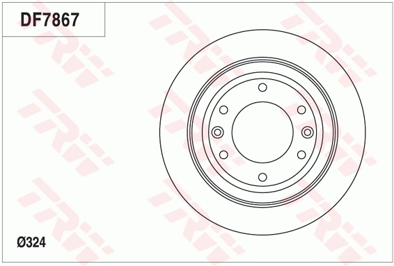 TRW féktárcsa - DF7867 - TothCarparts