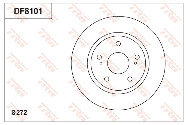 TRW féktárcsa - DF8101 - TothCarparts