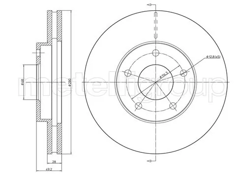 TRUSTING féktárcsa - DF915 - TothCarparts
