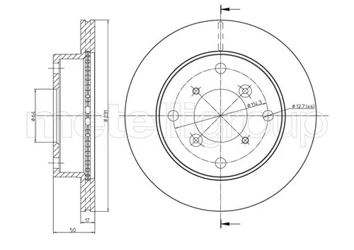 TRUSTING féktárcsa - DF926 - TothCarparts