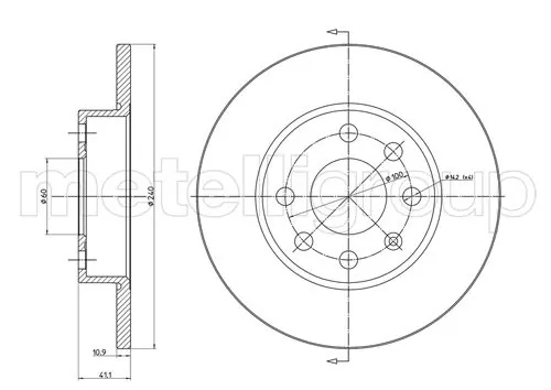 TRUSTING féktárcsa - DF949 - TothCarparts