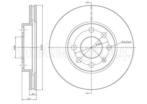 TRUSTING féktárcsa - DF953 - TothCarparts