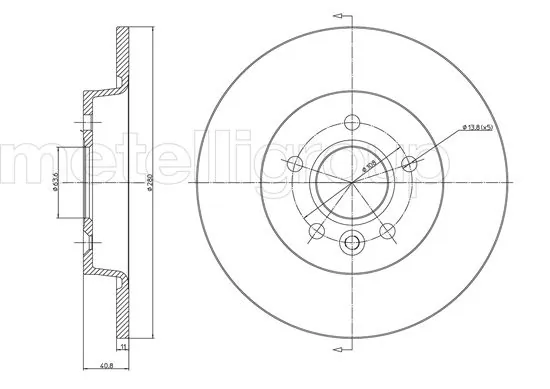 TRUSTING féktárcsa - DF961 - TothCarparts