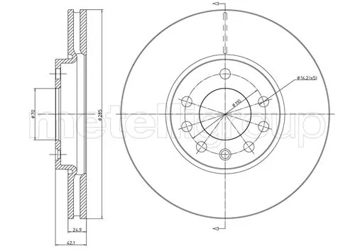 TRUSTING féktárcsa - DF974 - TothCarparts