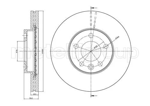 TRUSTING féktárcsa - DF979 - TothCarparts
