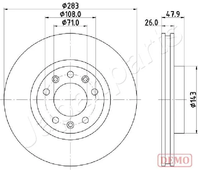 JAPANPARTS féktárcsa - DI-0637C - TothCarparts
