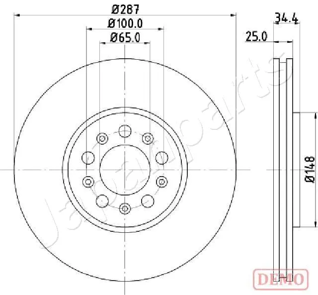 JAPANPARTS féktárcsa - DI-0901C - TothCarparts