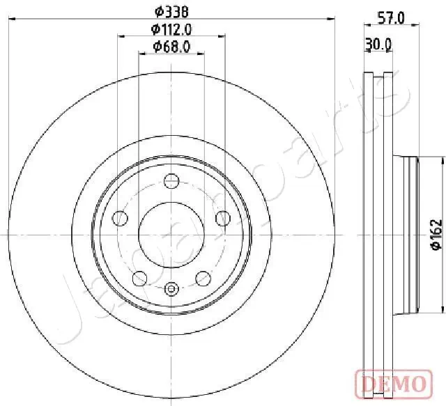 JAPANPARTS féktárcsa - DI-0920C - TothCarparts