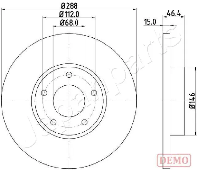 JAPANPARTS féktárcsa - DI-0923C - TothCarparts