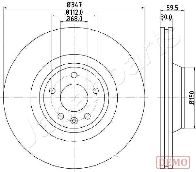 JAPANPARTS féktárcsa - DI-0925C - TothCarparts