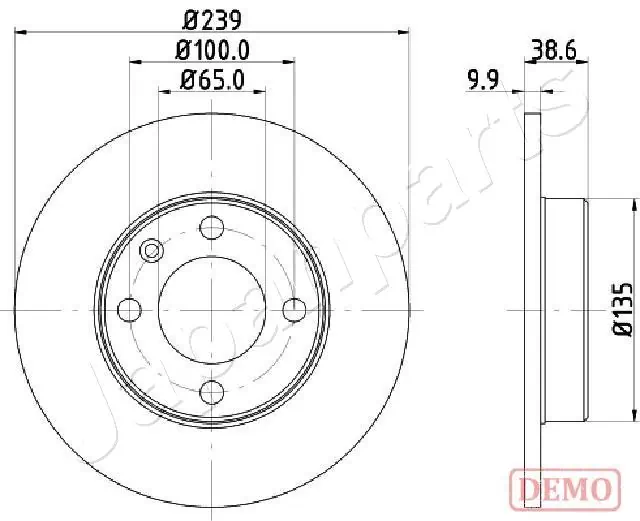 JAPANPARTS féktárcsa - DI-0937C - TothCarparts