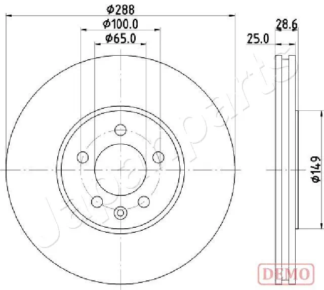 JAPANPARTS féktárcsa - DI-0950C - TothCarparts