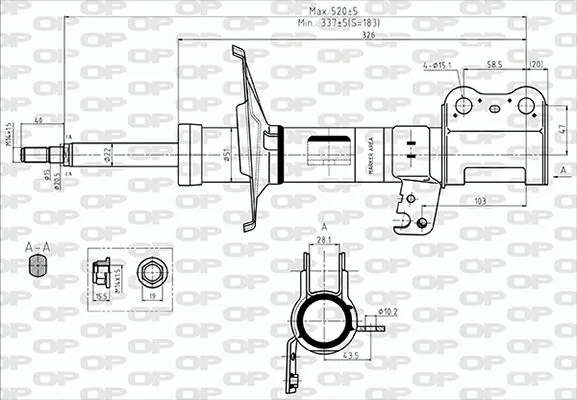 OPEN PARTS lengéscsillapító - SAB8708.31 - TothCarparts