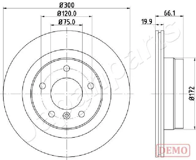 JAPANPARTS féktárcsa - DP-0101C - TothCarparts