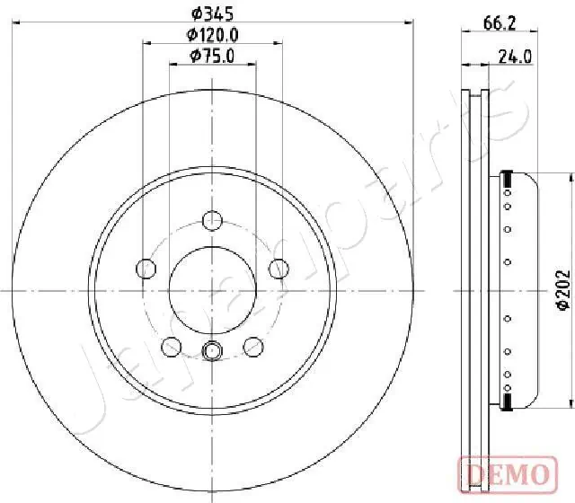 JAPANPARTS féktárcsa - DP-0115C - TothCarparts