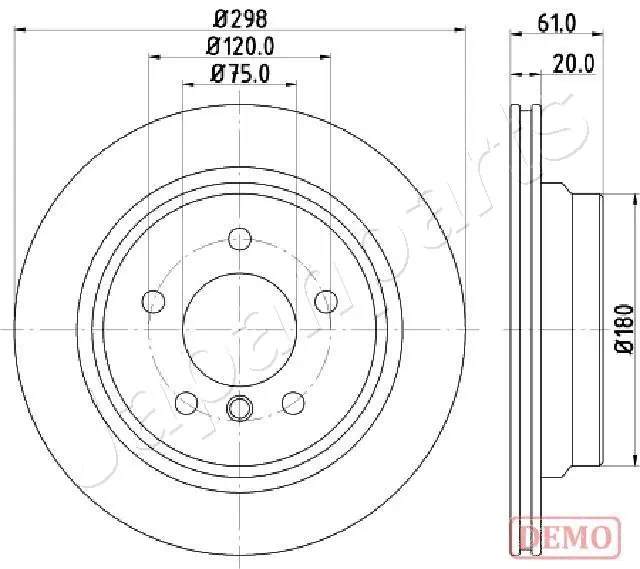 JAPANPARTS féktárcsa - DP-0122C - TothCarparts