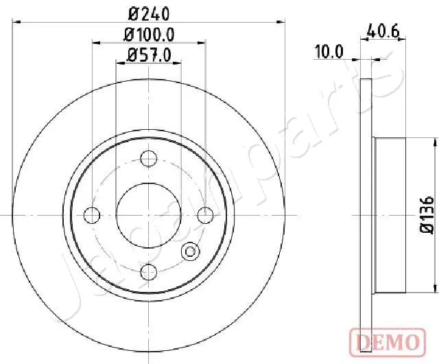 JAPANPARTS féktárcsa - DP-0405C - TothCarparts