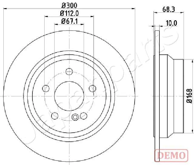 JAPANPARTS féktárcsa - DP-0513C - TothCarparts