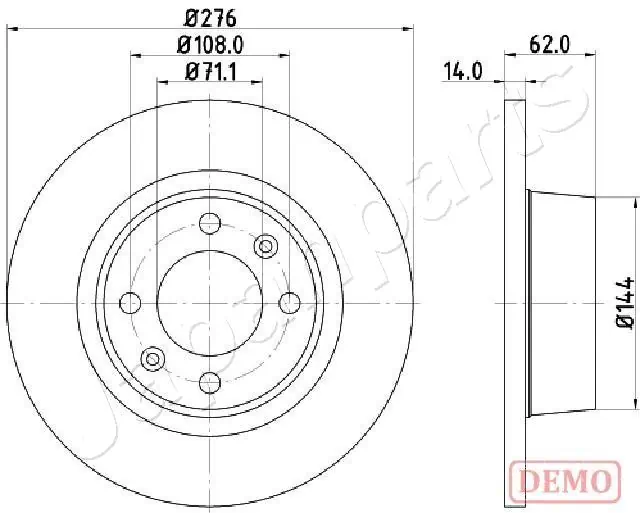 JAPANPARTS féktárcsa - DP-0604C - TothCarparts
