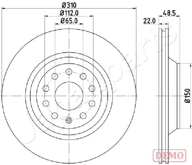 JAPANPARTS féktárcsa - DP-0903C - TothCarparts