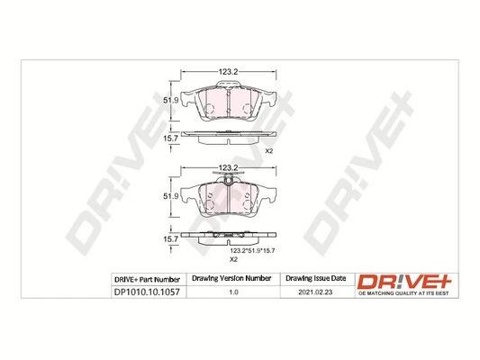 Dr!ve+ fékbetétkészlet, tárcsafék - DP1010.10.1057 - TothCarparts