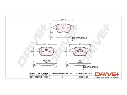 Dr!ve+ fékbetétkészlet, tárcsafék - DP1010.10.1060 - TothCarparts
