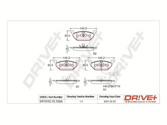 Dr!ve+ fékbetétkészlet, tárcsafék - DP1010.10.1066 - TothCarparts