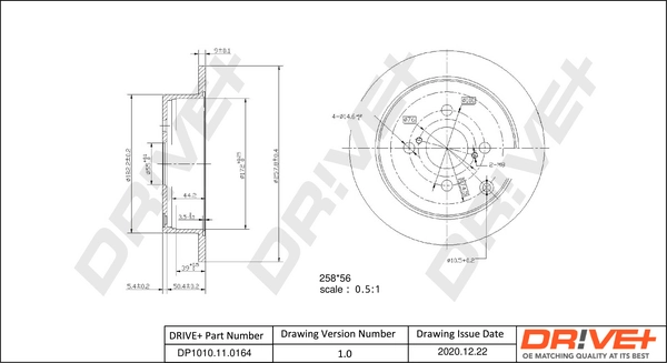 Dr!ve+ féktárcsa - DP1010.11.0164 - TothCarparts