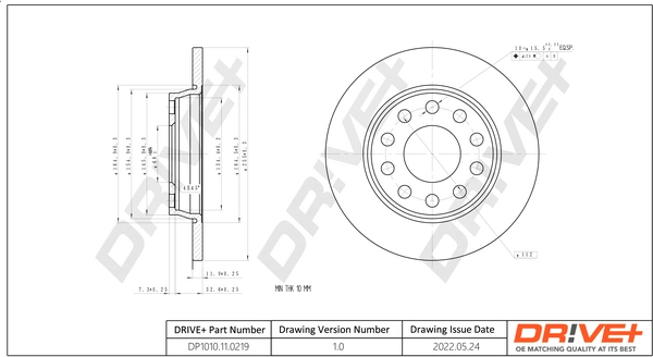 Dr!ve+ féktárcsa - DP1010.11.0219 - TothCarparts