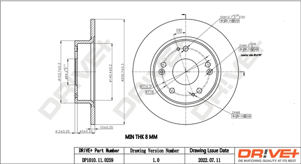 Dr!ve+ féktárcsa - DP1010.11.0259 - TothCarparts