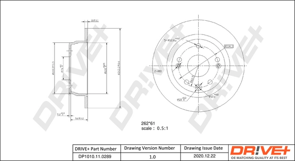 Dr!ve+ féktárcsa - DP1010.11.0289 - TothCarparts