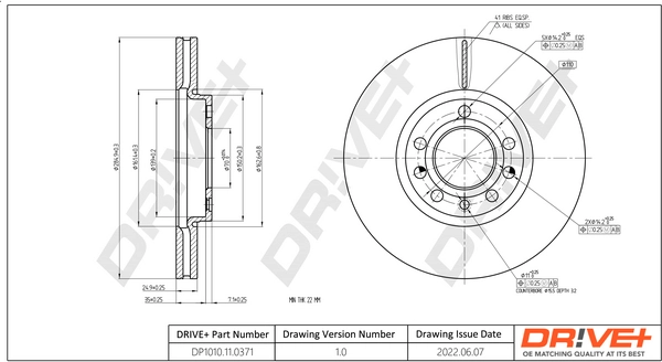 Dr!ve+ féktárcsa - DP1010.11.0371 - TothCarparts