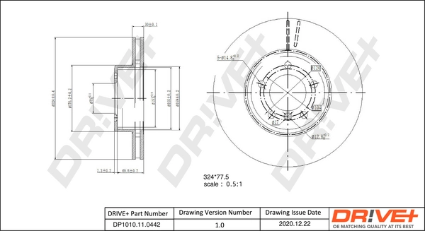 Dr!ve+ féktárcsa - DP1010.11.0442 - TothCarparts
