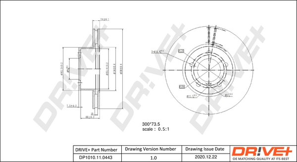 Dr!ve+ féktárcsa - DP1010.11.0443 - TothCarparts