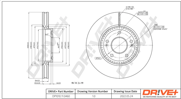 Dr!ve+ féktárcsa - DP1010.11.0460 - TothCarparts