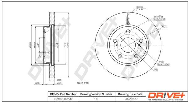 Dr!ve+ féktárcsa - DP1010.11.0542 - TothCarparts