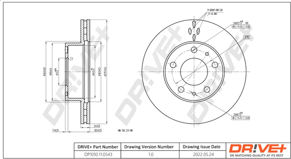 Dr!ve+ féktárcsa - DP1010.11.0543 - TothCarparts