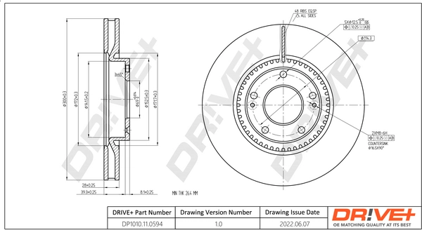 Dr!ve+ féktárcsa - DP1010.11.0594 - TothCarparts