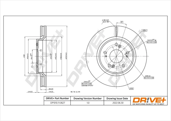 Dr!ve+ féktárcsa - DP1010.11.0627 - TothCarparts