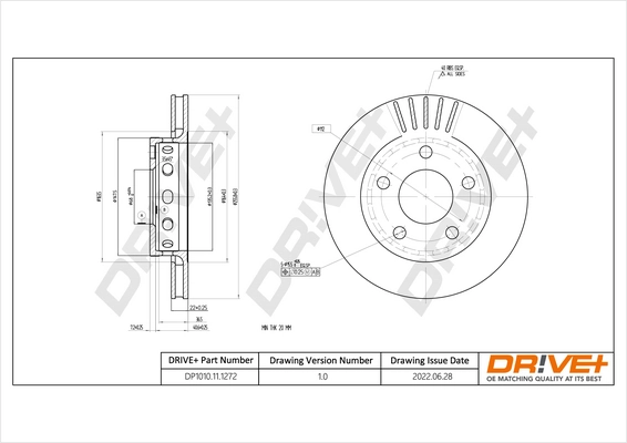 Dr!ve+ féktárcsa - DP1010.11.1272 - TothCarparts