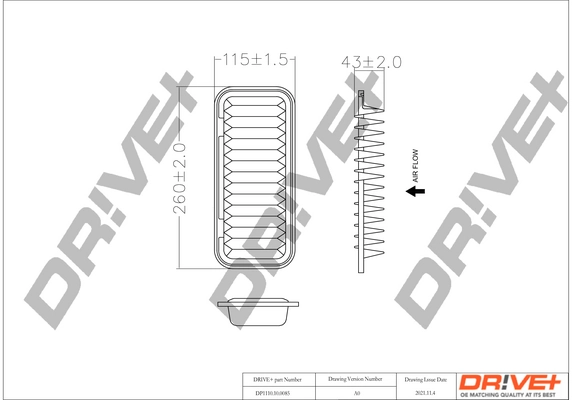 Dr!ve+ légszűrő - DP1110.10.0085 - TothCarparts