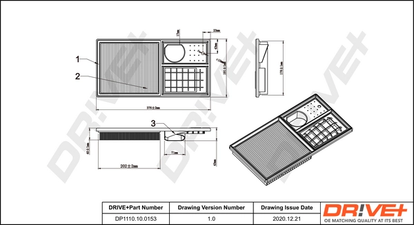 Dr!ve+ légszűrő - DP1110.10.0153 - TothCarparts