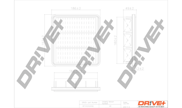 Dr!ve+ légszűrő - DP1110.10.0162 - TothCarparts
