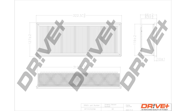 Dr!ve+ légszűrő - DP1110.10.0166 - TothCarparts