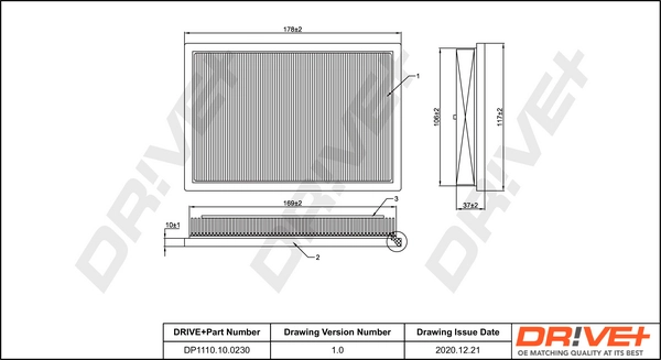 Dr!ve+ légszűrő - DP1110.10.0230 - TothCarparts